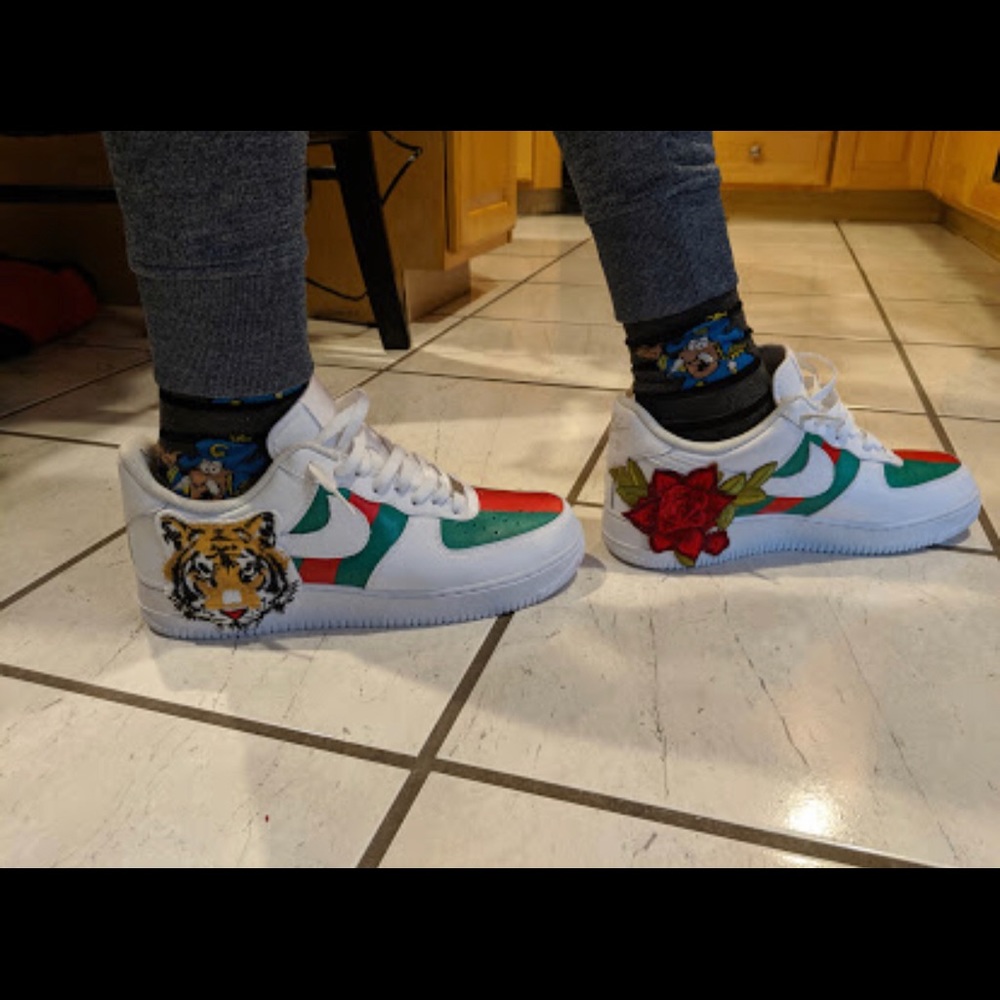 Gucci custom Air Force ones